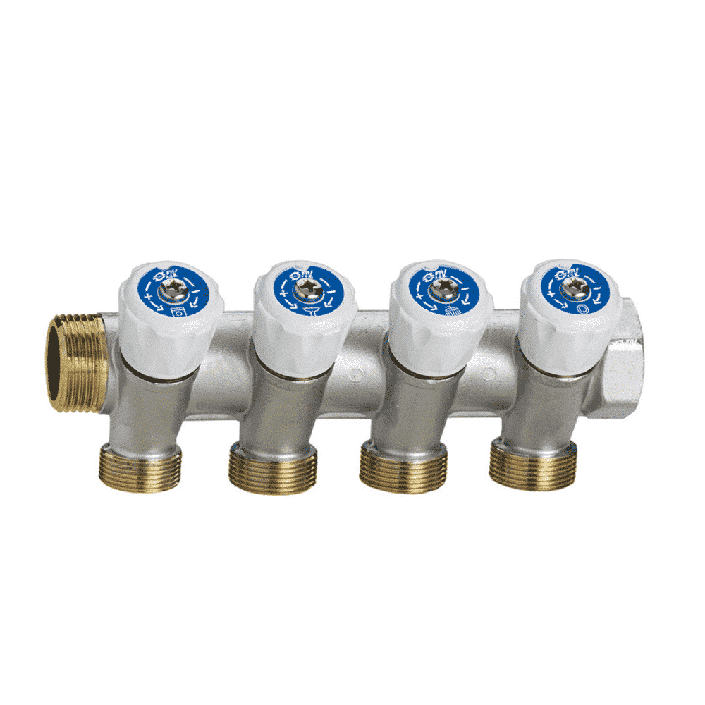 4-Way Manifold with Valves 3/4''x3/4'' 4-Way Manifold with Valves 3/4''x3/4''