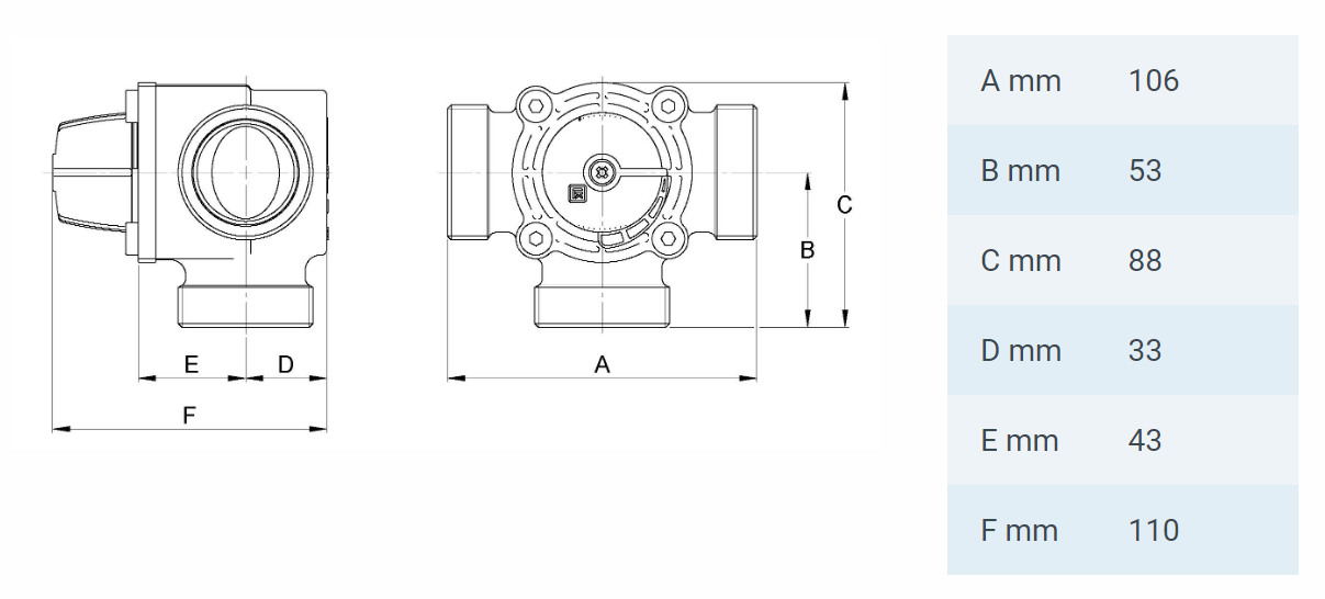 Three-way mixing valve 1 1/2" sk (DN40 KVS 25) LK Armatur Three-way mixing valve 1 1/2" sk (DN40 KVS 25) LK Armatur Kütteseadmed Sanitaartehnika Soojuspumbad Puidukatlad Korstnad Radiaatorid Boilerid Torud Tarvikud