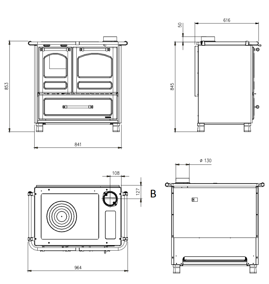 Family 4.5 Air Heating Stove LaNordica Kütteseadmed Sanitaartehnika Soojuspumbad Puidukatlad Korstnad Radiaatorid Boilerid Torud Tarvikud