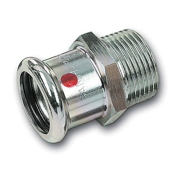Steel press fitting 15 x 1/2" - 54 x 2" external thread SANHA Teraspress liitmik 15 x 1/2" - 54 x 2" vk