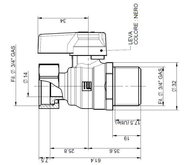 Шаровой кран с американкой 3/4'' s-v Pintossi+C Kütteseadmed Sanitaartehnika Soojuspumbad Puidukatlad Korstnad Radiaatorid Boilerid Torud Tarvikud