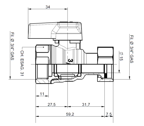 Шаровой кран с американкой 3/4'' S-V Pintossi+C Kütteseadmed Sanitaartehnika Soojuspumbad Puidukatlad Korstnad Radiaatorid Boilerid Torud Tarvikud