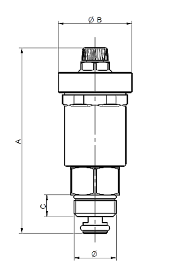 Automatic air vent 1/2'' with shut-off valve Pintossi+C Kütteseadmed Sanitaartehnika Soojuspumbad Puidukatlad Korstnad Radiaatorid Boilerid Torud Tarvikud