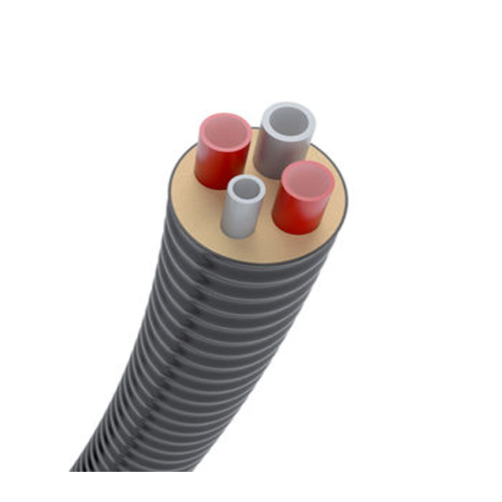 Pre-insulated flexible CALPEX PUR-KING QUADRIGA heating and domestic water pipe Pre-insulated flexible CALPEX PUR-KING QUADRIGA heating and domestic water pipe