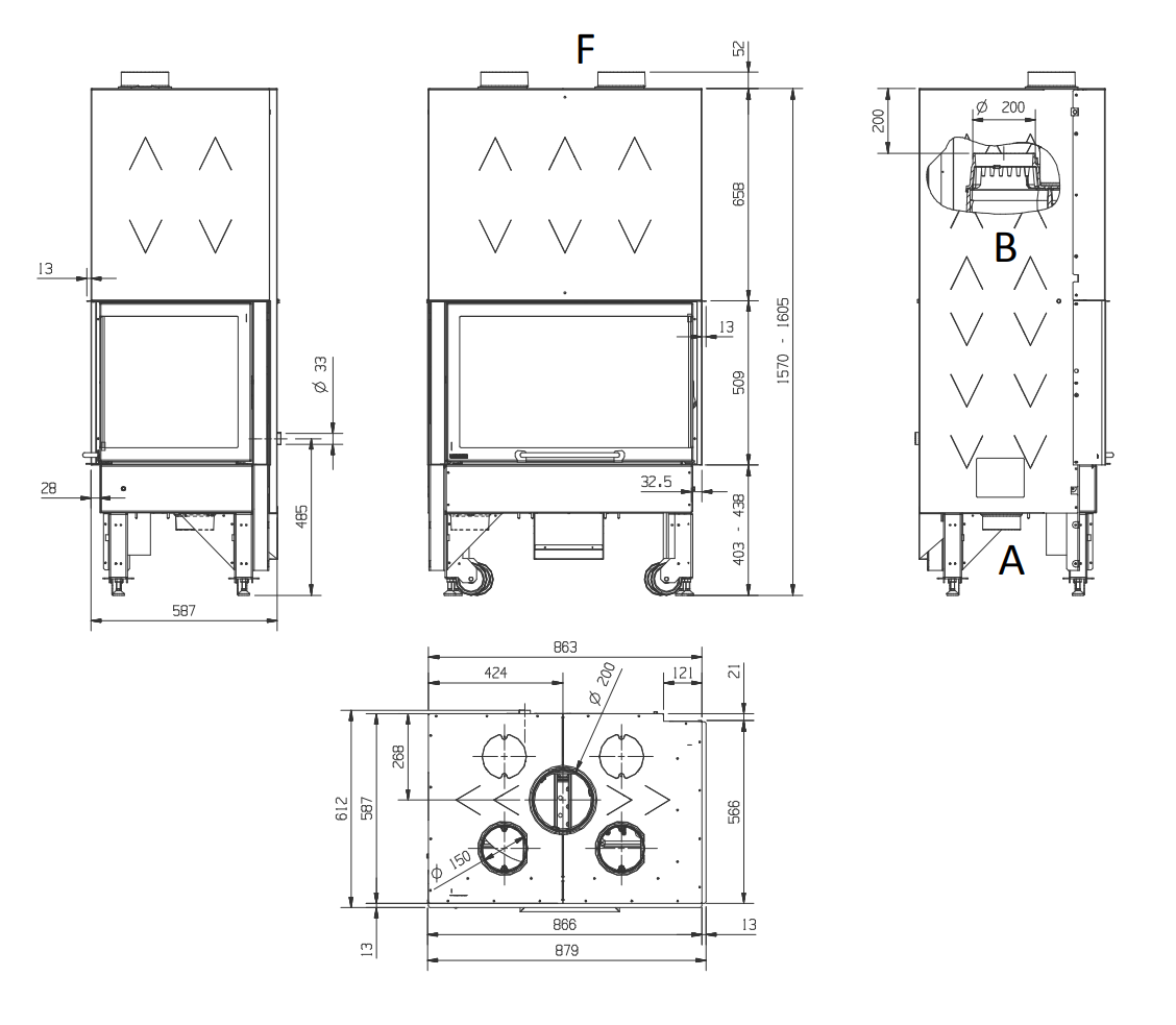 Wood-burning fireplace insert MONOBLOCCO 800 ANGOLO DX 10kW LaNordica Wood-burning fireplace insert MONOBLOCCO 800 ANGOLO DX 10kW LaNordica Kütteseadmed Sanitaartehnika Soojuspumbad Puidukatlad Korstnad Radiaatorid Boilerid Torud Tarvikud
