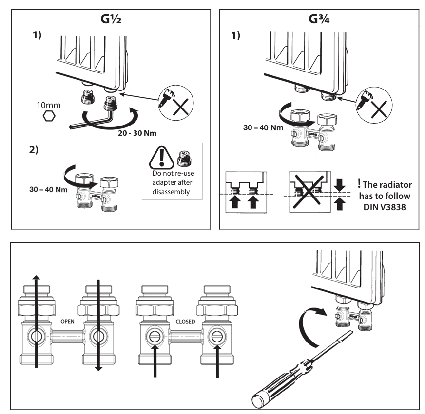 Patterin sulkuventtiili H-liitin 1/2'' 2-suora RLV-KB Danfoss Kütteseadmed Sanitaartehnika Soojuspumbad Puidukatlad Korstnad Radiaatorid Boilerid Torud Tarvikud