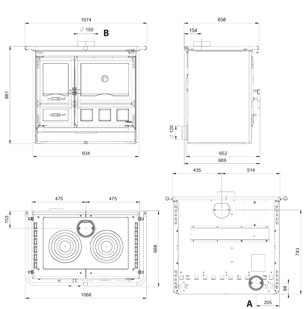 Печь-камин Rosa XXL 5.0 Steel LaNordica Kütteseadmed Sanitaartehnika Soojuspumbad Puidukatlad Korstnad Radiaatorid Boilerid Torud Tarvikud