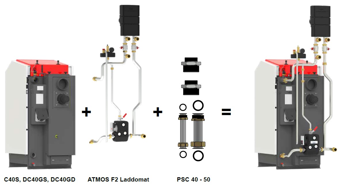 Extension kit F2 for Laddomat connection to Atmos Kütteseadmed Sanitaartehnika Soojuspumbad Puidukatlad Korstnad Radiaatorid Boilerid Torud Tarvikud
