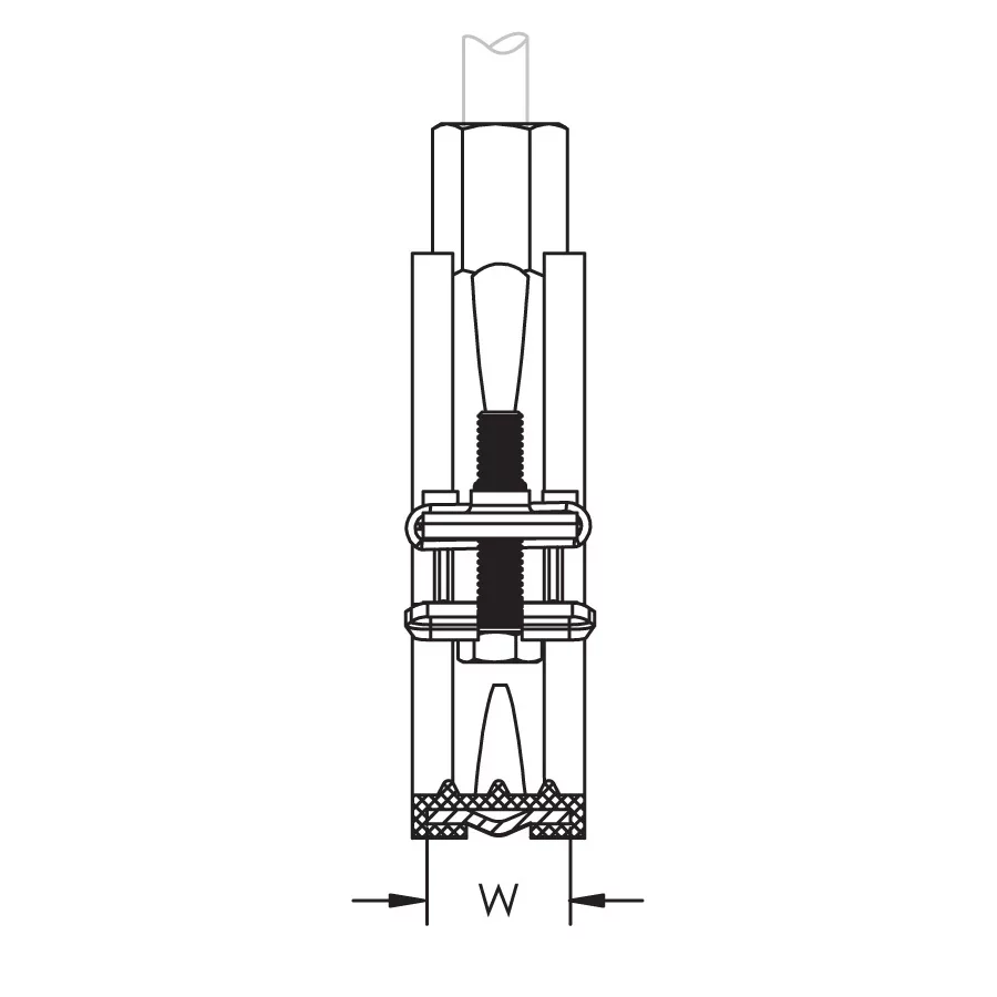 Putkikiinnike kumitiivisteellä 2"- 4" (60-114 mm) nVent Putkikiinnike kumitiivisteellä 2"- 4" (60-114 mm) nVent - Image 2