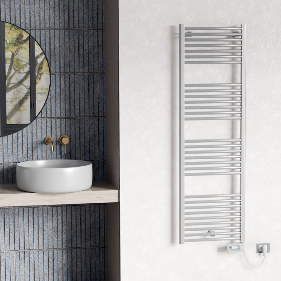 Sähköinen pyyhekuivain LISA 22 500x1160 Silver Look Cordivari (hopea) Sähköinen pyyhekuivain LISA 22 500x1160 Silver Look Cordivari (hopea)