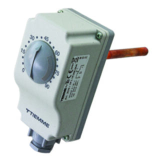 Контактный термостат 1/2" 0-90°C Tiemme