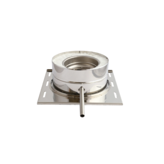 Insulated modular chimney base plate with condensate opening Darco