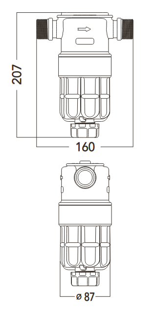 Sadefilter veepumpadele Alpha 1" Italtecnica Kütteseadmed Sanitaartehnika Soojuspumbad Puidukatlad Korstnad Radiaatorid Boilerid Torud Tarvikud