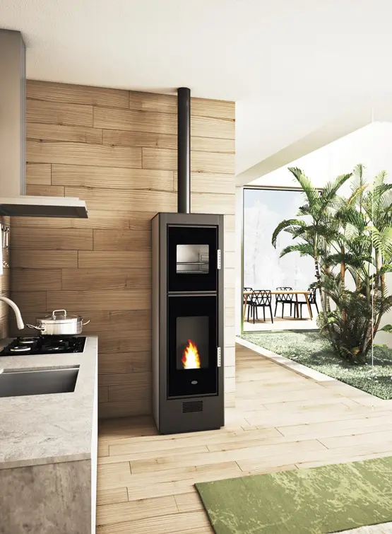 Pelletikamin praeahjuga Biscotto 3-7,5 kW Eva Calor Pelletikamin praeahjuga Biscotto 3-7,5 kW Eva Calor Kütteseadmed Sanitaartehnika Soojuspumbad Puidukatlad Korstnad Radiaatorid Boilerid Torud Tarvikud
