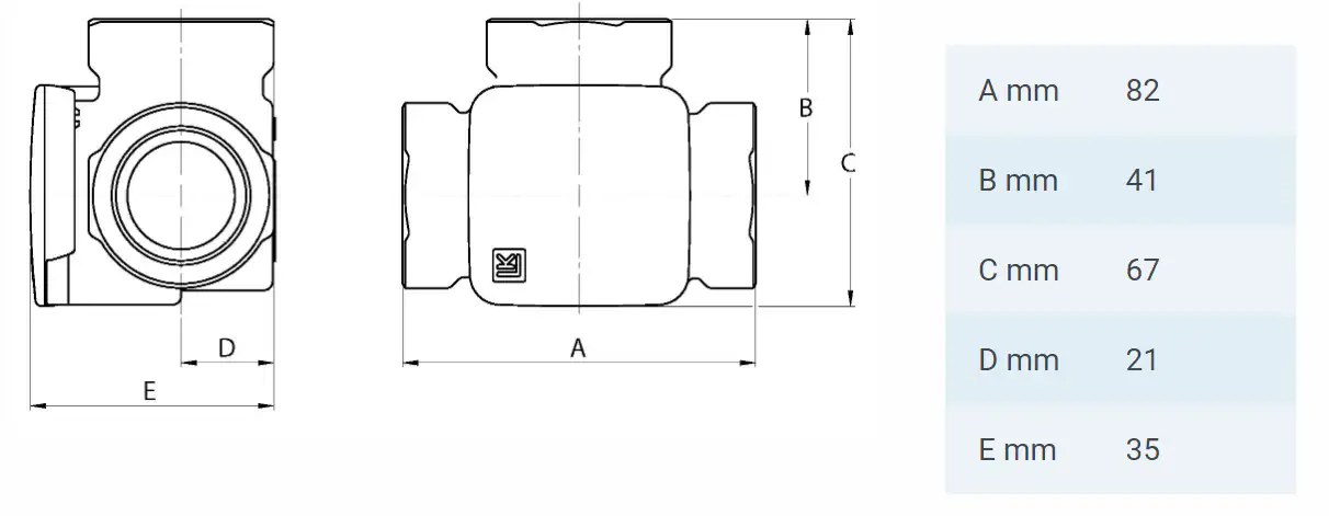 Termosekoitin 1" sk (DN25 61°C KVS 9 messinki) LK Armatur Termosekoitin 1" sk (DN25 61°C KVS 9 messinki) LK Armatur