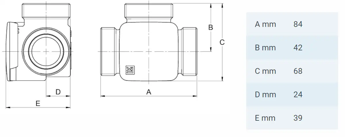 Termosegisti 1 1/2" vk (DN40 61°C KVS 12 messing) LK Armatur Termosegisti 1 1/2" vk (DN40 61°C KVS 12 messing) LK Armatur